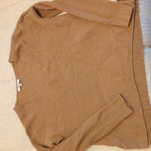 Madewell Camel V-Neck Sweater